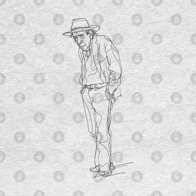 Leonard Cohen Original Fan Drawing by DankFutura